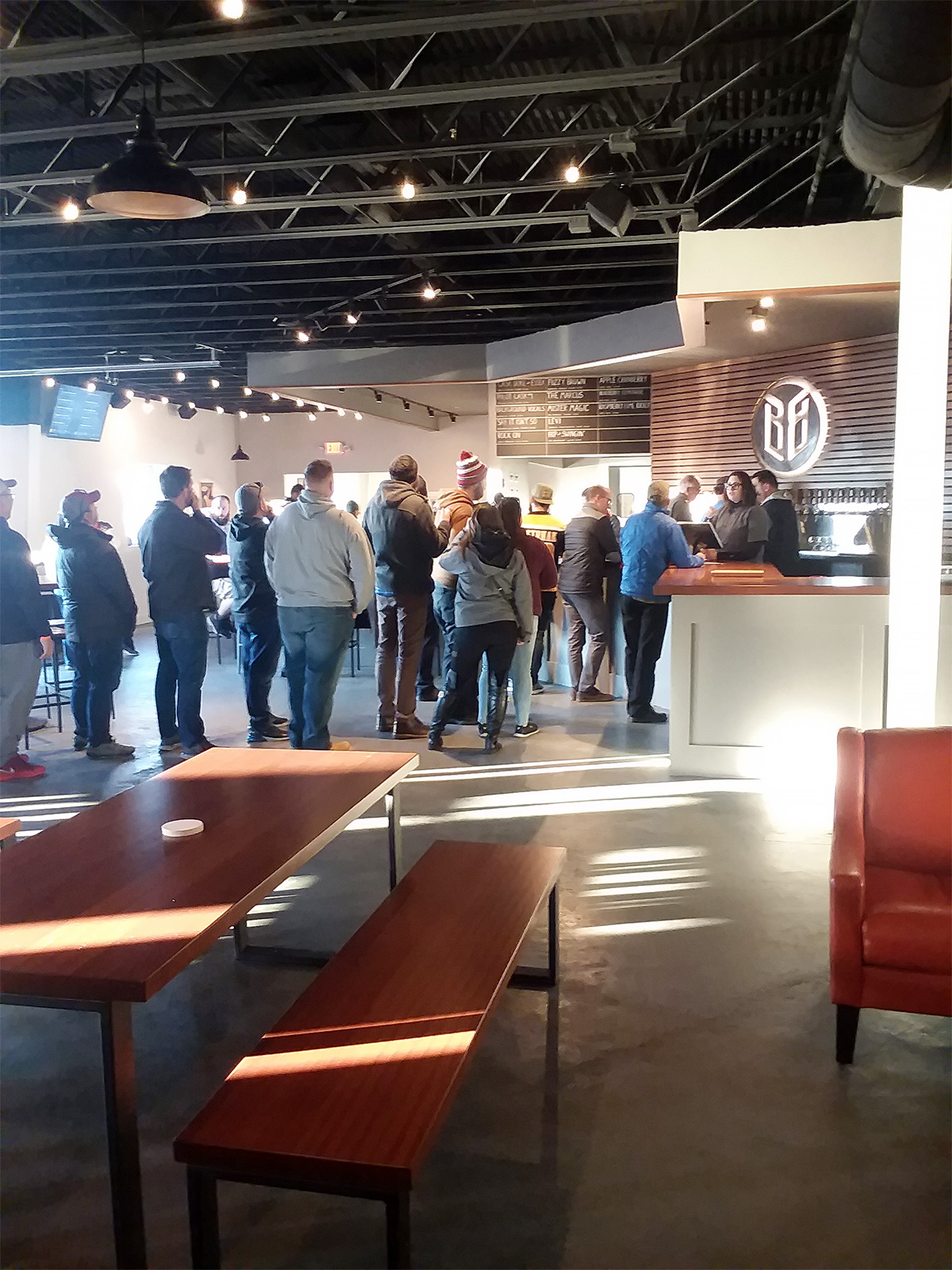 View of the Bar and the Line on Opening Day.