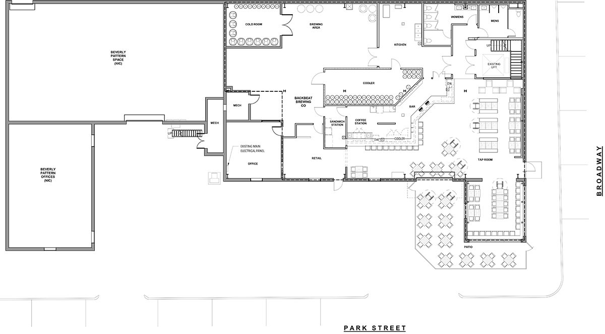 Floor Plan of the Brewery.