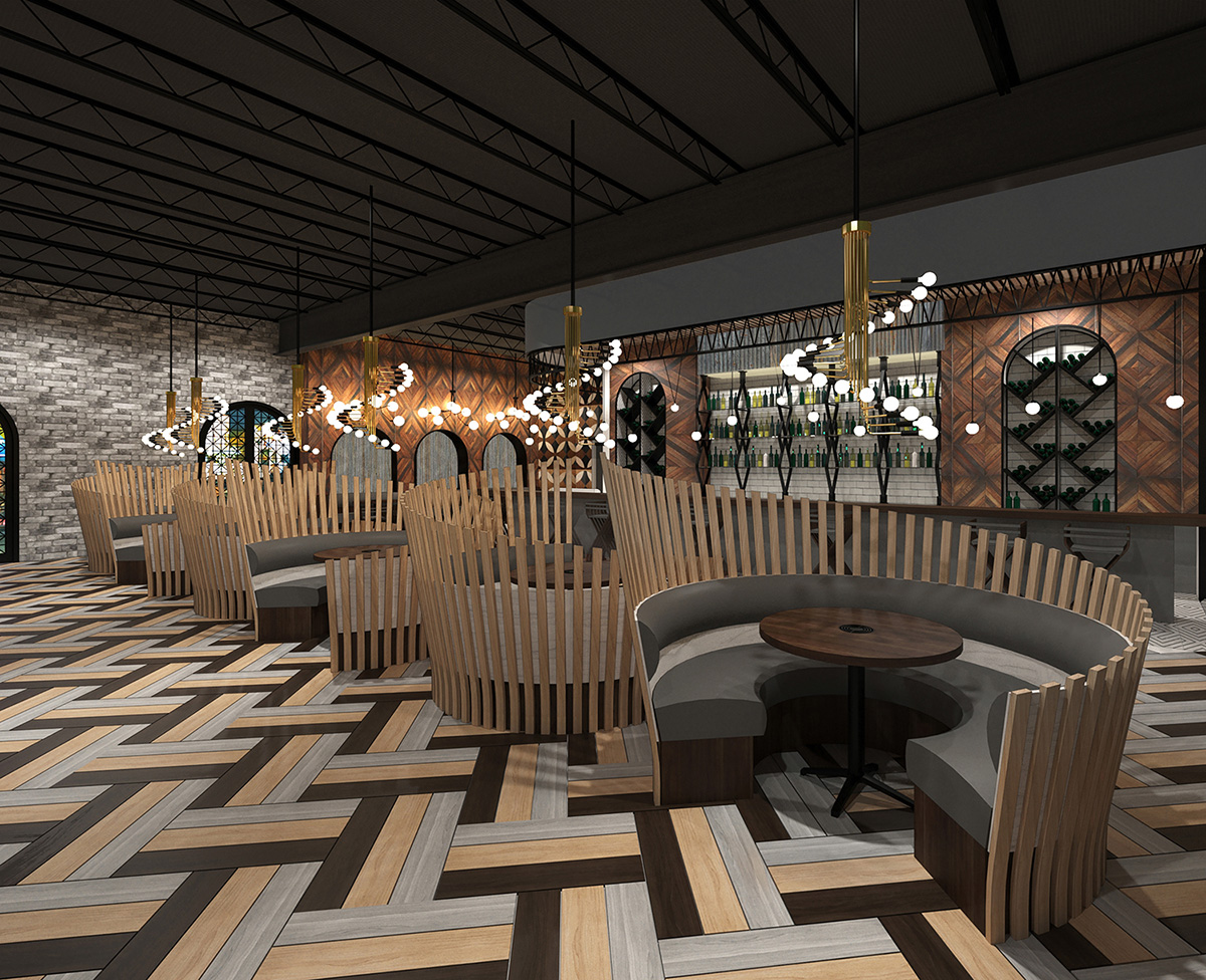 View of Restaurant at 20% Occupancy.