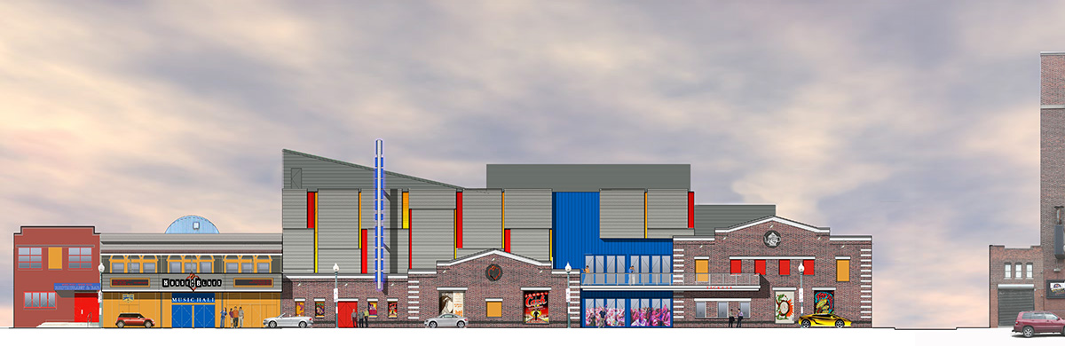 Conceptual Rendering of the Facade on Lansdowne Street (Day).